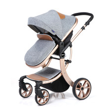 High end safety stability light weight baby stroller with PU wheels and mesh skylight